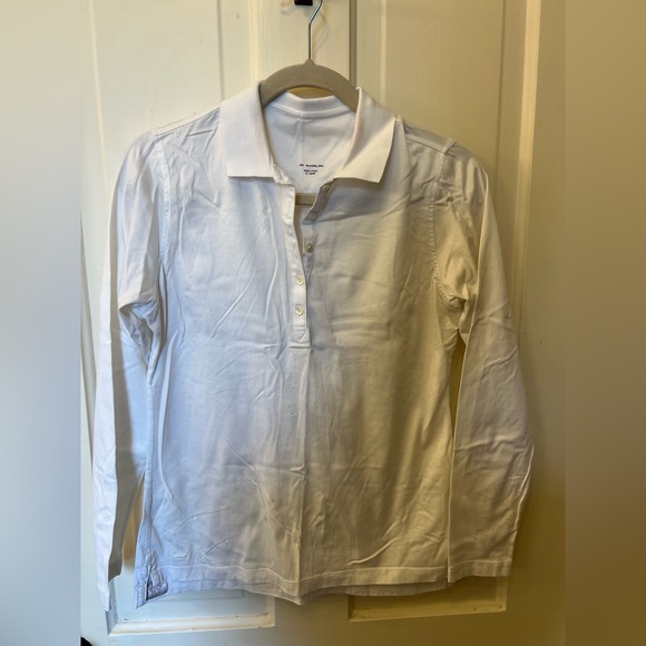 Bobo Tops - White long-sleeve polo